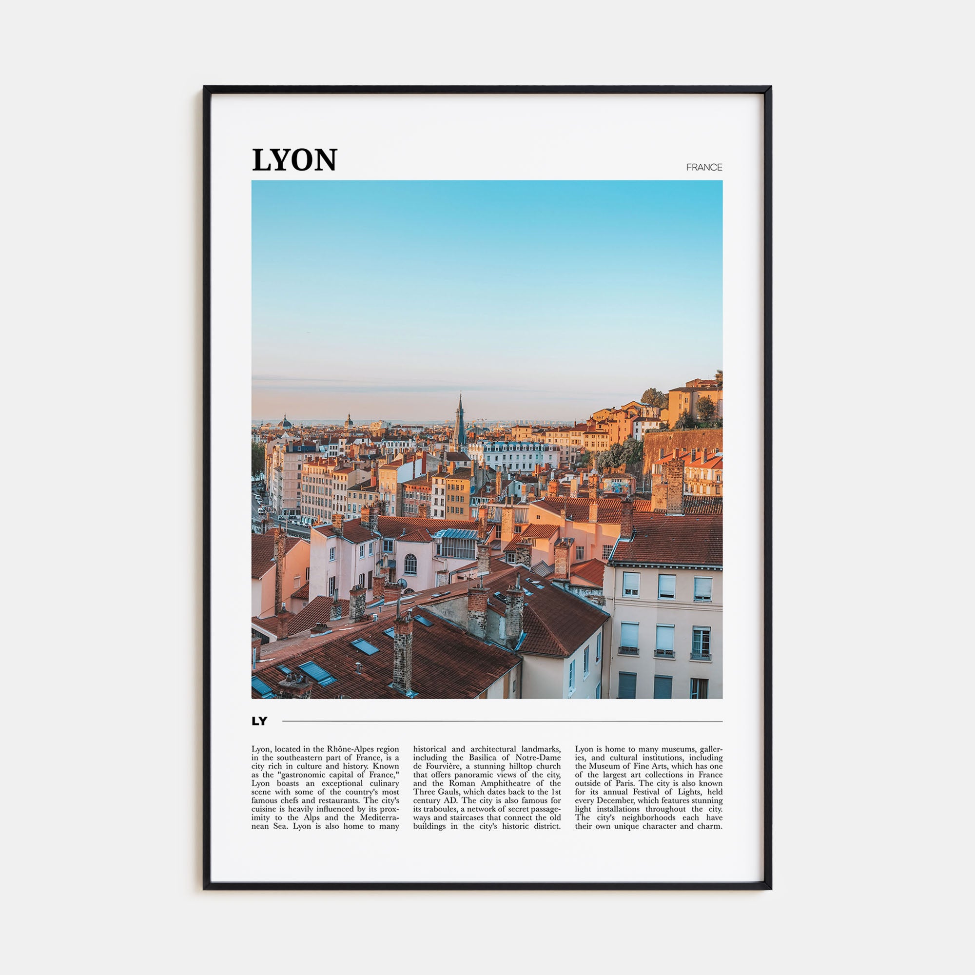 Lyon Travel Color Poster