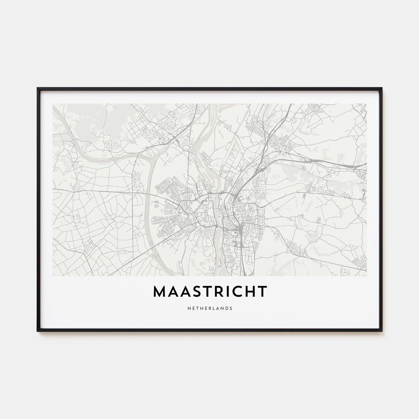 Maastricht Map Landscape Poster