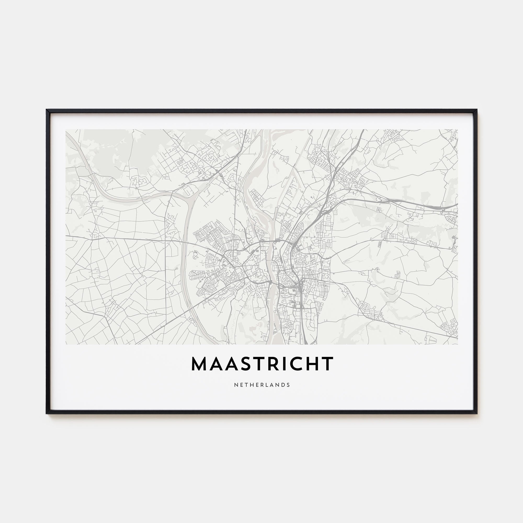 Maastricht Map Landscape Poster