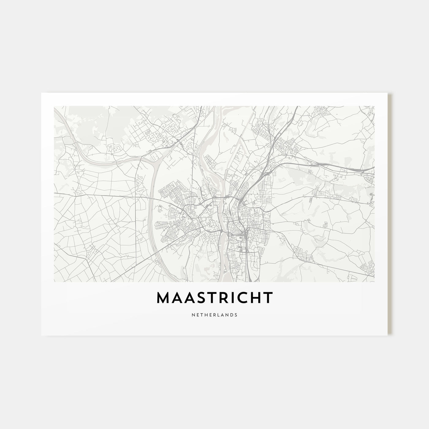 Maastricht Map Landscape Poster