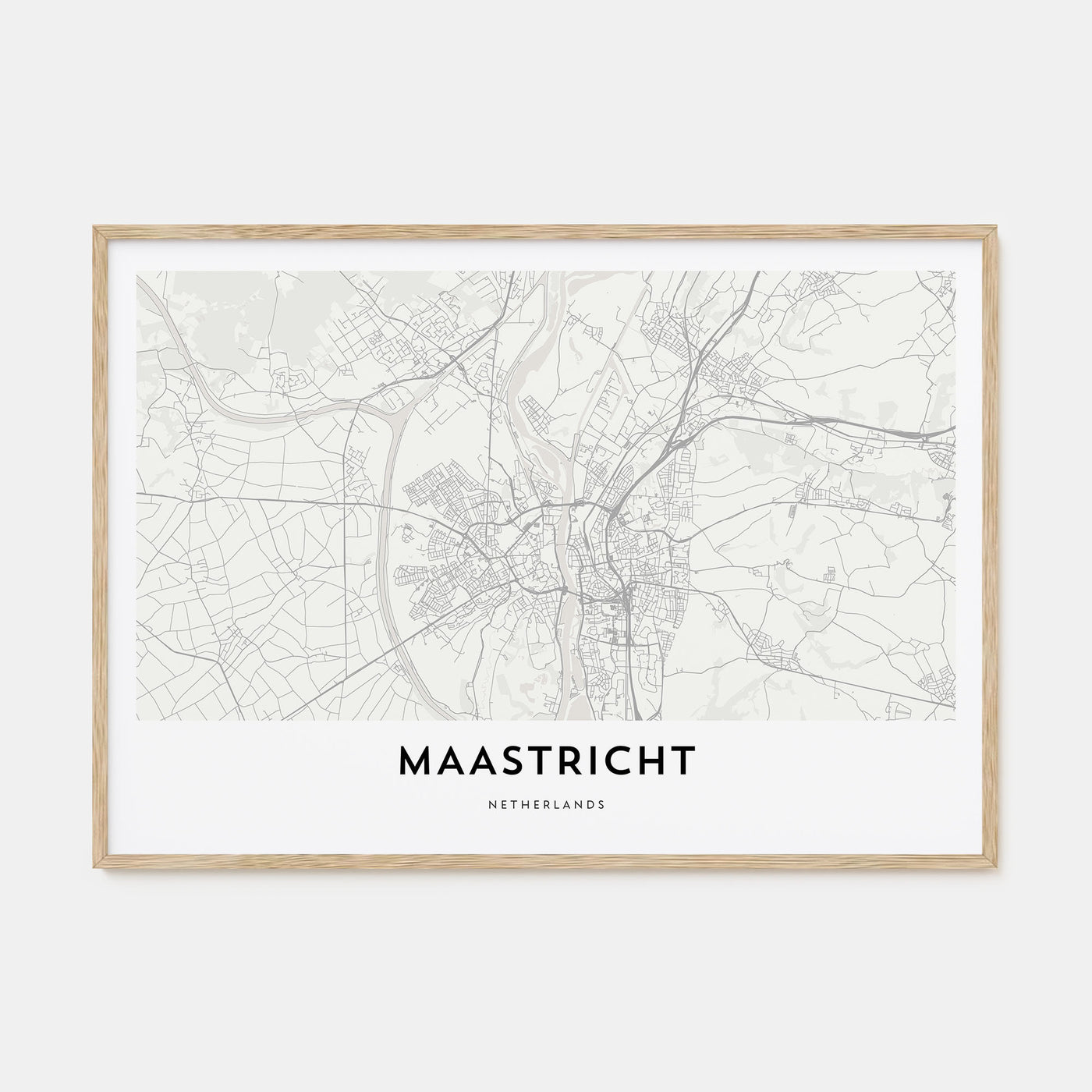 Maastricht Map Landscape Poster