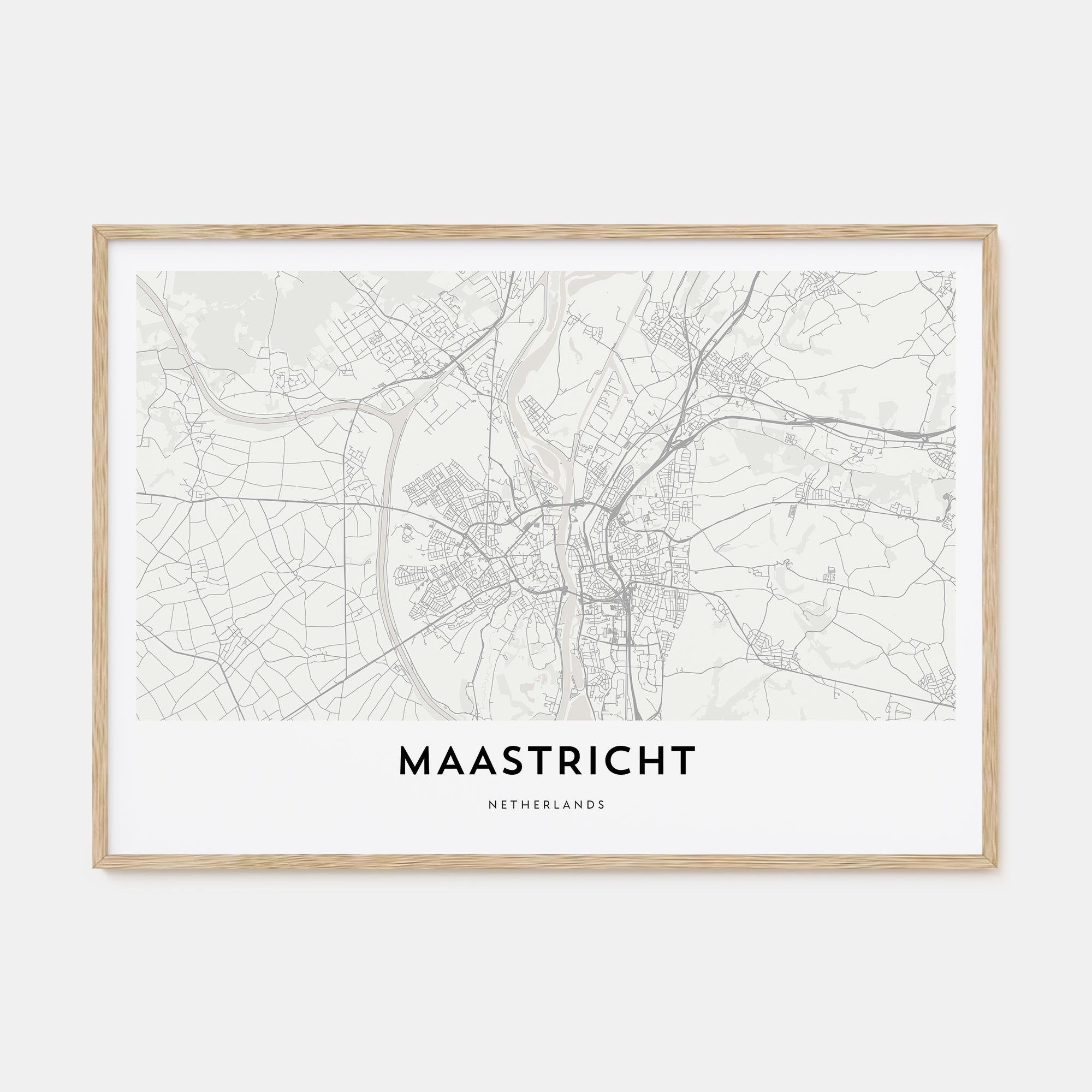 Maastricht Map Landscape Poster