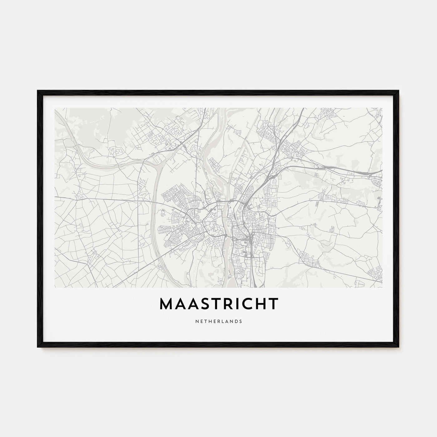 Maastricht Map Landscape Poster