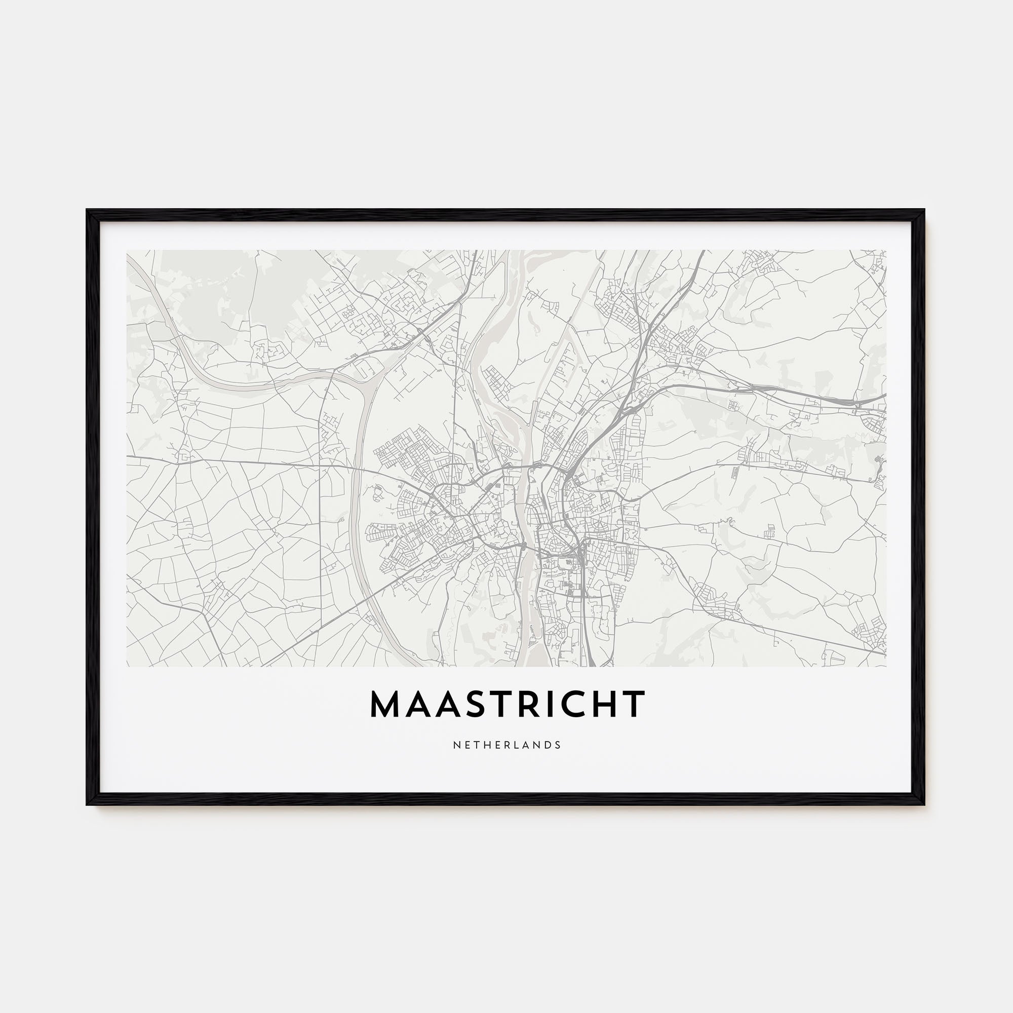 Maastricht Map Landscape Poster