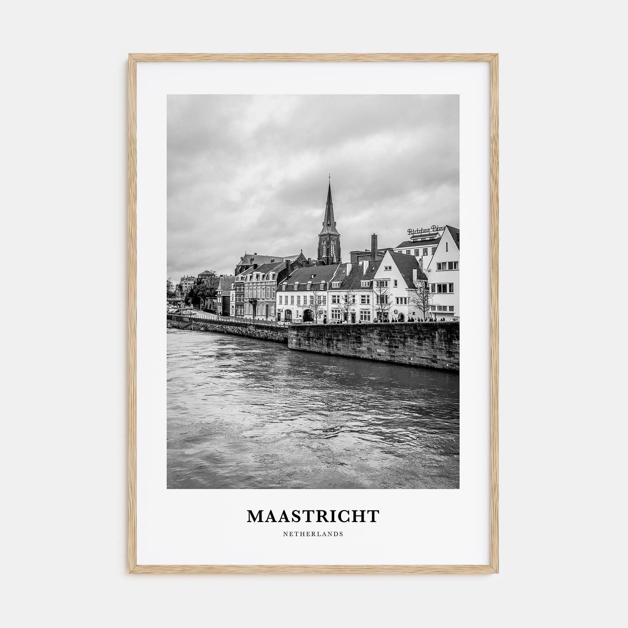 Maastricht Portrait B&W Poster