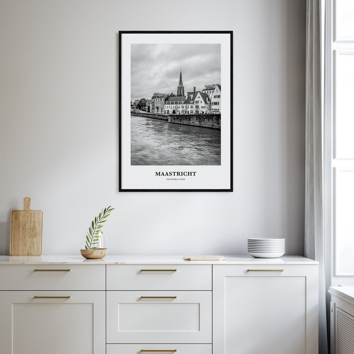 Maastricht Portrait B&W Poster