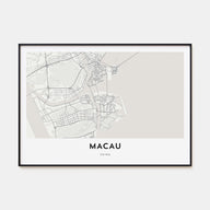 Macau Map Landscape Poster