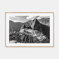 Machu Picchu Landscape B&W Poster