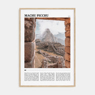 Machu Picchu Travel Color Poster