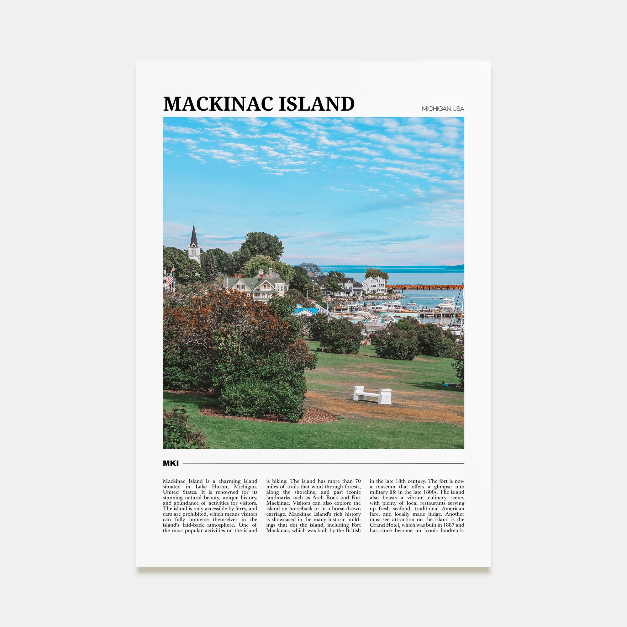 Mackinac Island Travel Color Poster