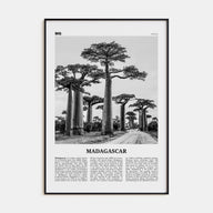 Madagascar Travel B&W Poster