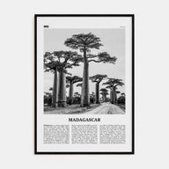 Madagascar Travel B&W Poster
