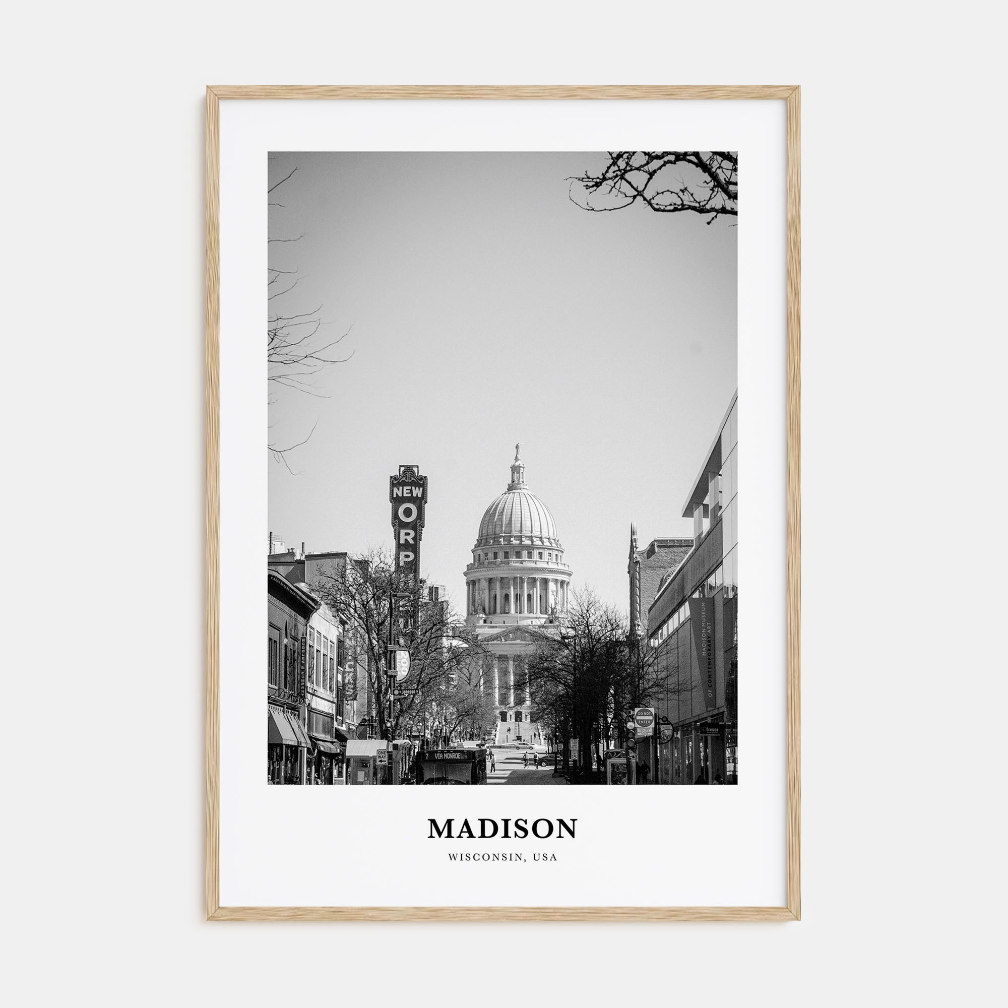 Madison Portrait B&W No 2 Poster