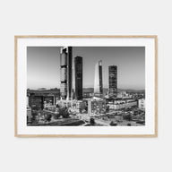 Madrid Landscape B&W Poster