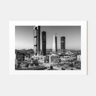 Madrid Landscape B&W Poster