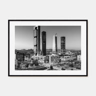 Madrid Landscape B&W Poster