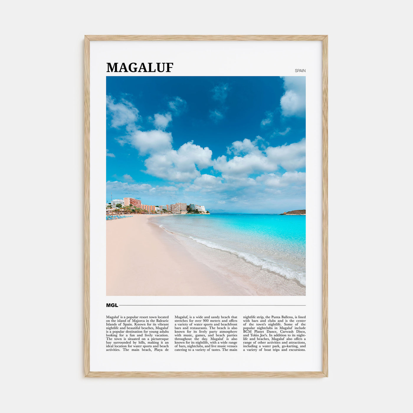 Magaluf Travel Color Poster