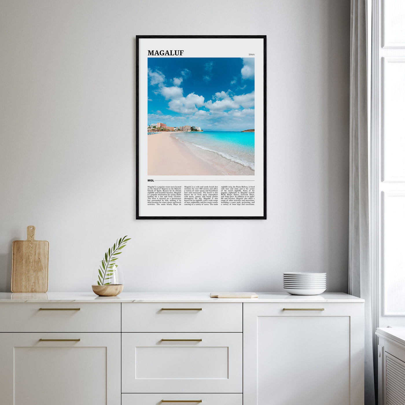 Magaluf Travel Color Poster