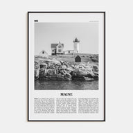 Maine Travel B&W No 1 Poster