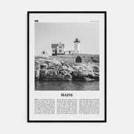 Maine Travel B&W No 1 Poster