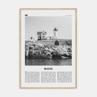 Maine Travel B&W No 1 Poster