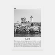 Maine Travel B&W No 1 Poster