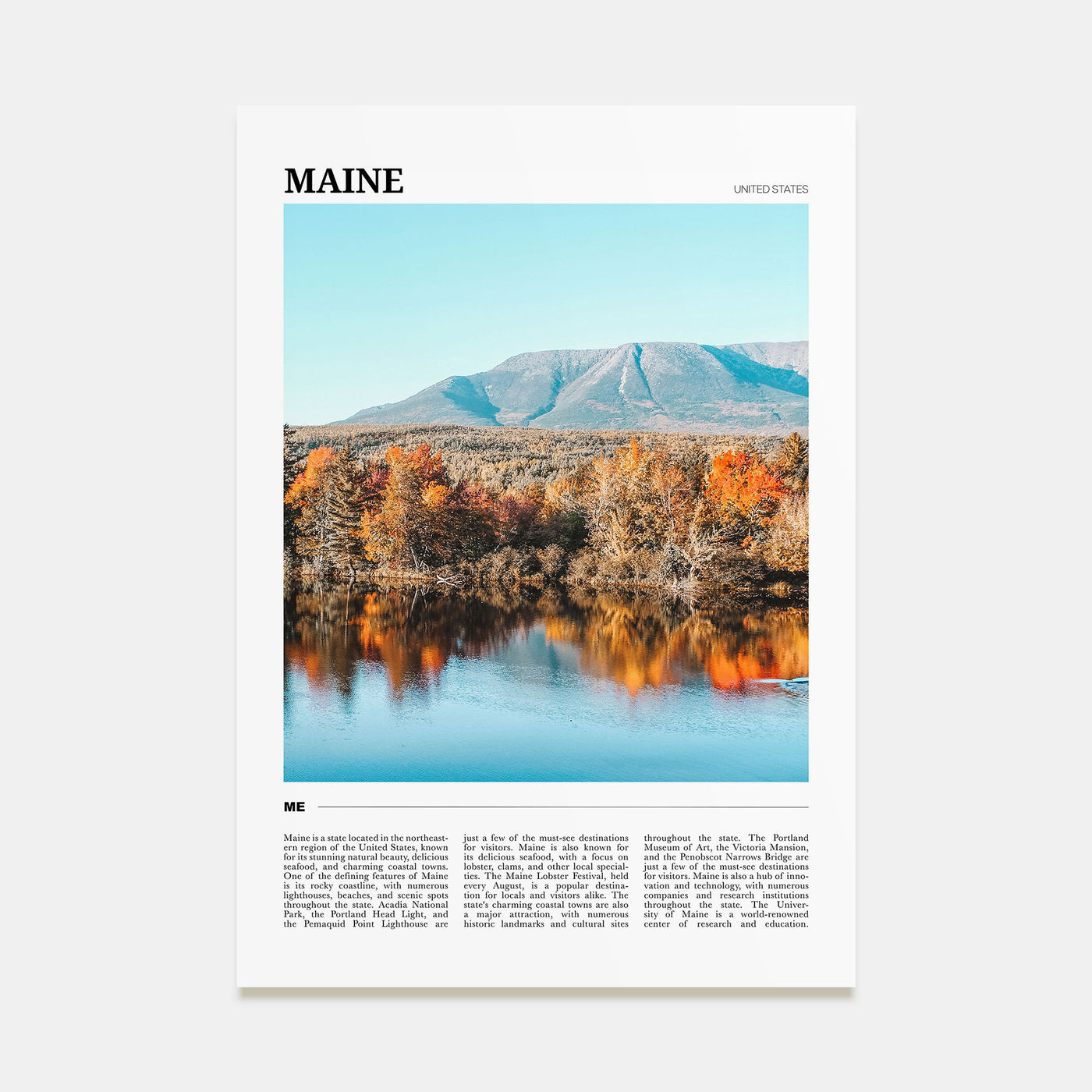 Maine Travel Color No 2 Poster