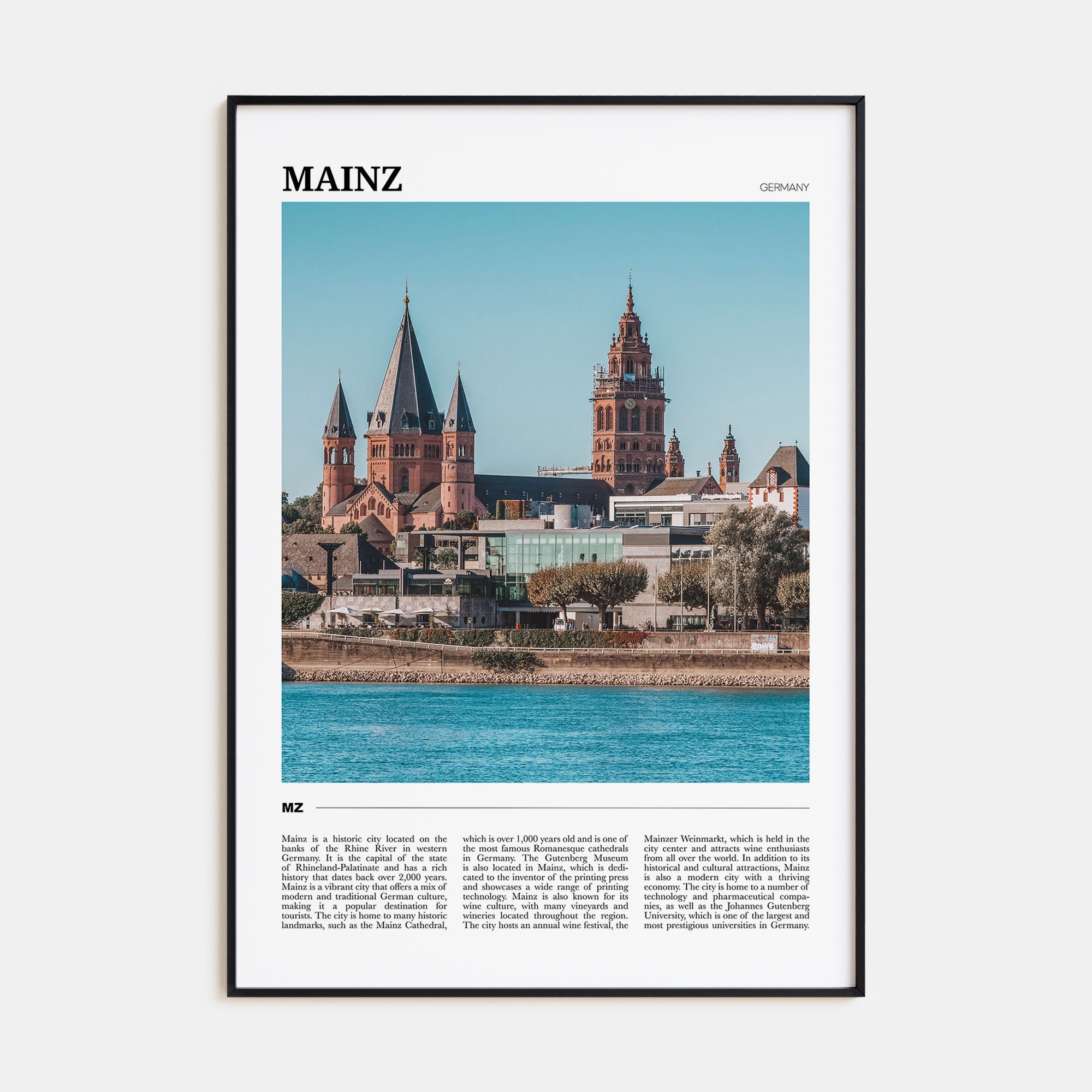 Mainz Travel Color Poster