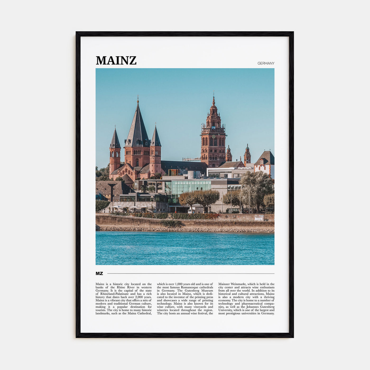 Mainz Travel Color Poster