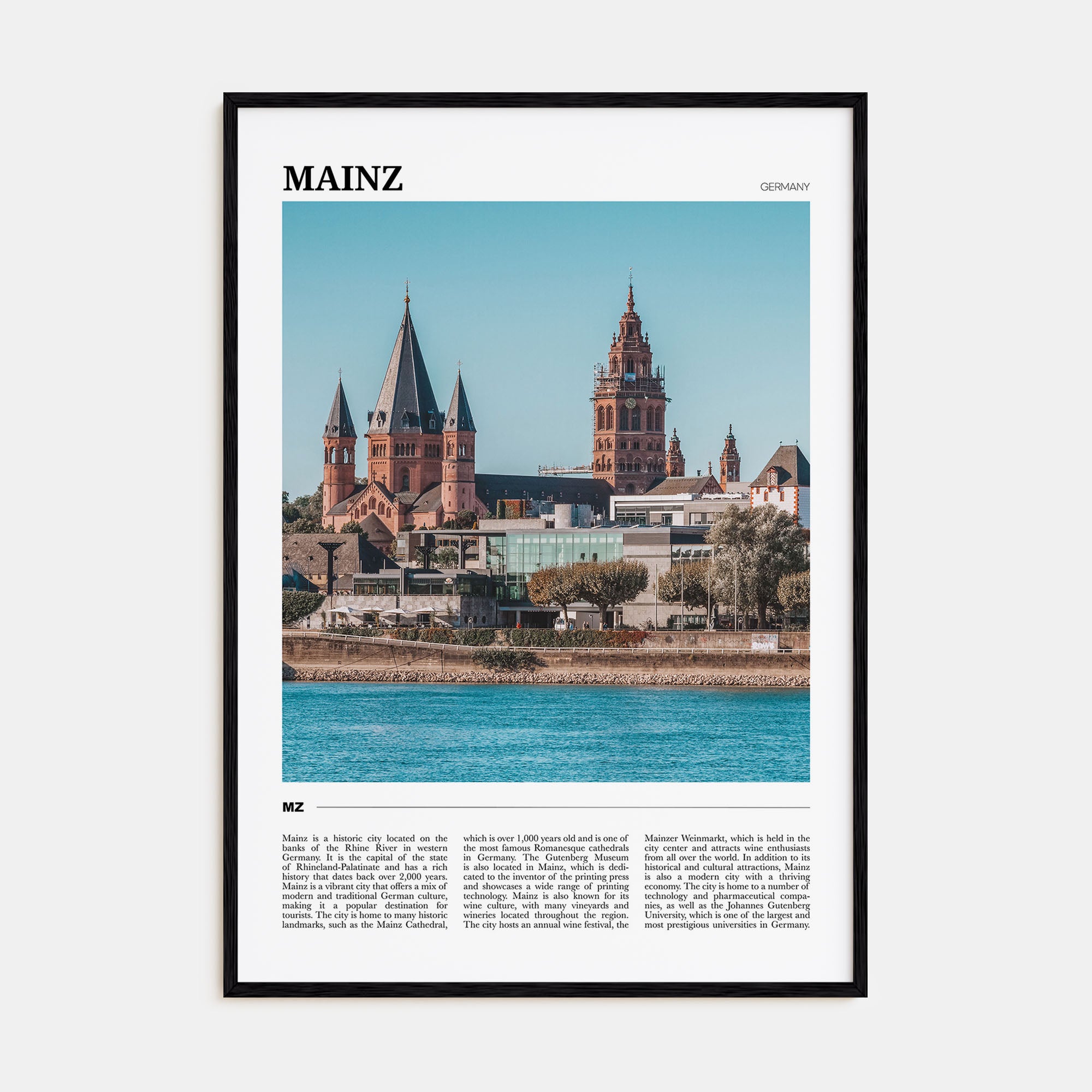 Mainz Travel Color Poster