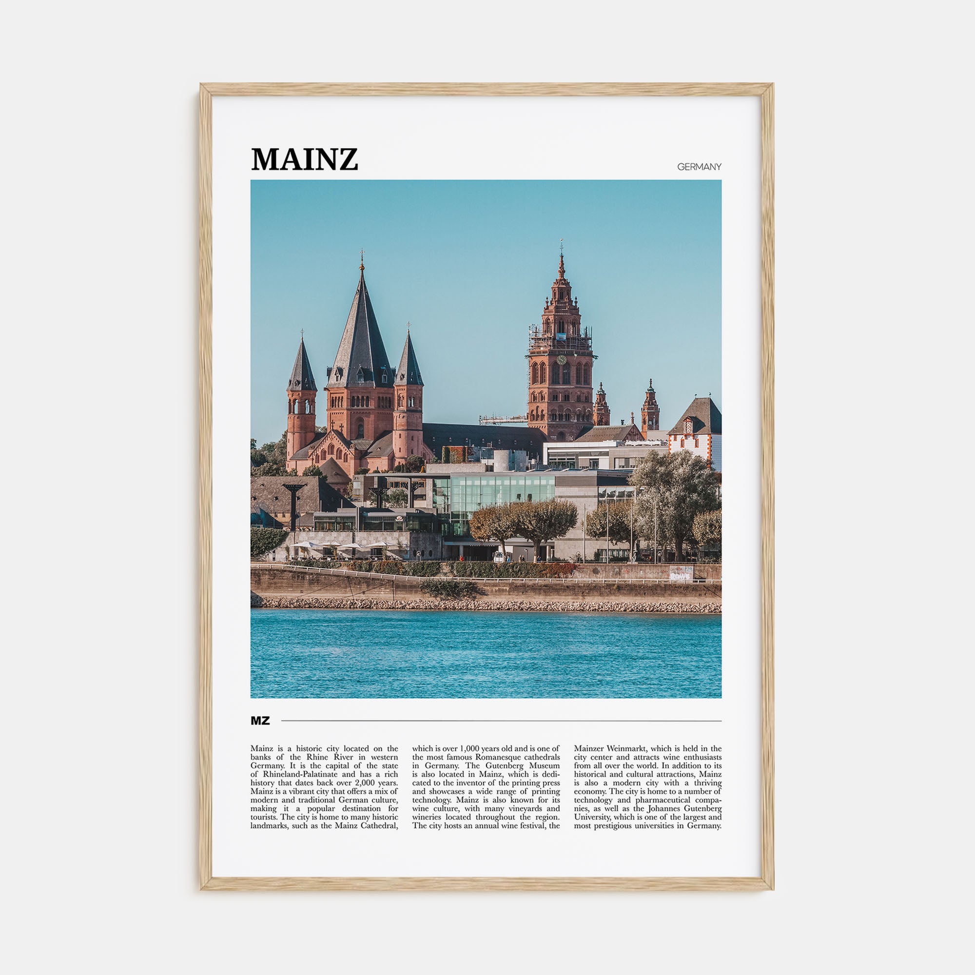 Mainz Travel Color Poster