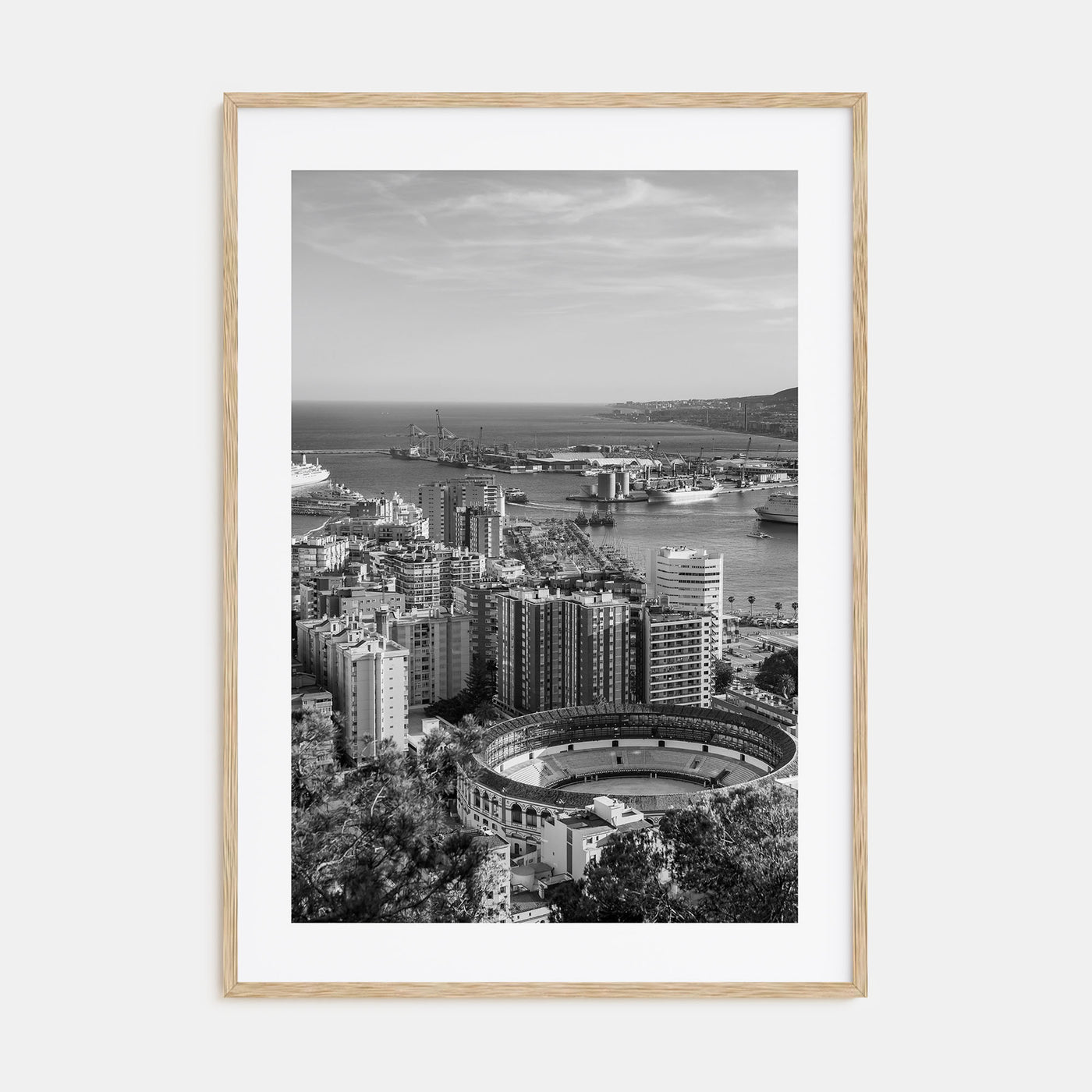 Málaga Photo B&W Poster