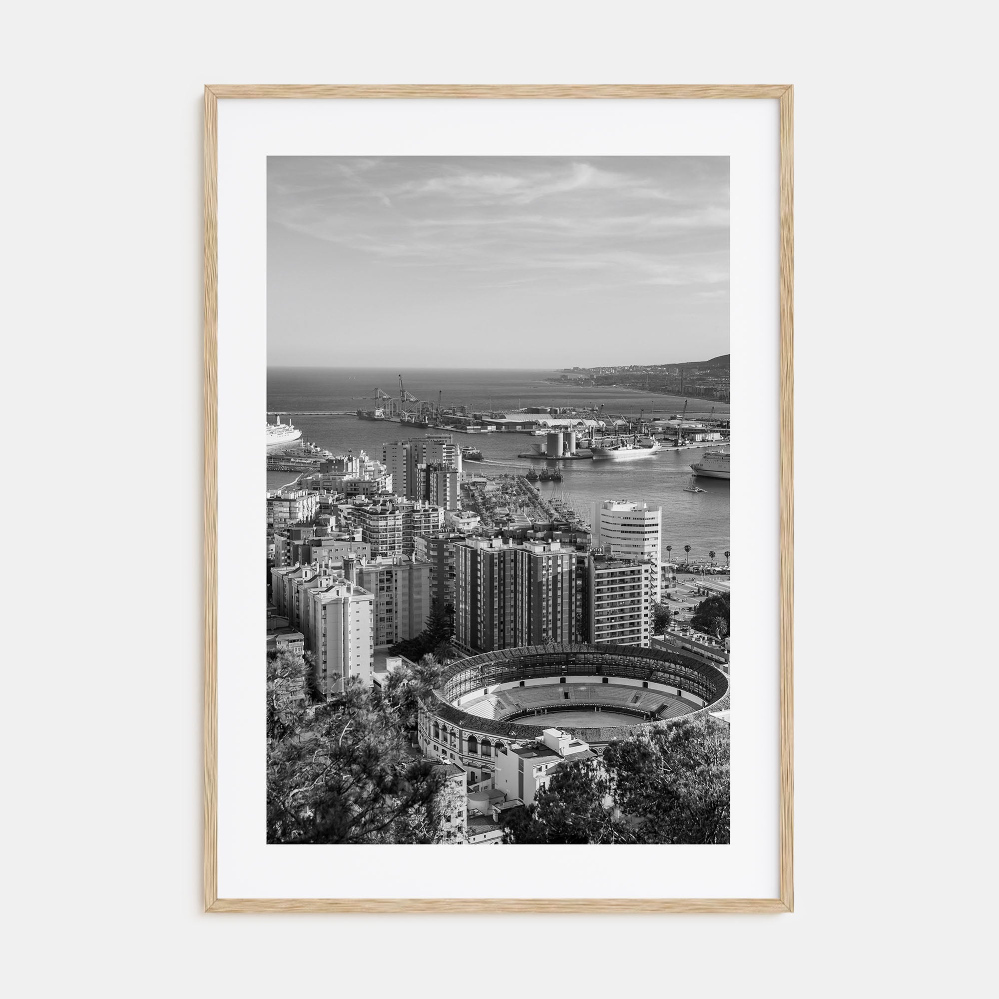 Málaga Photo B&W Poster