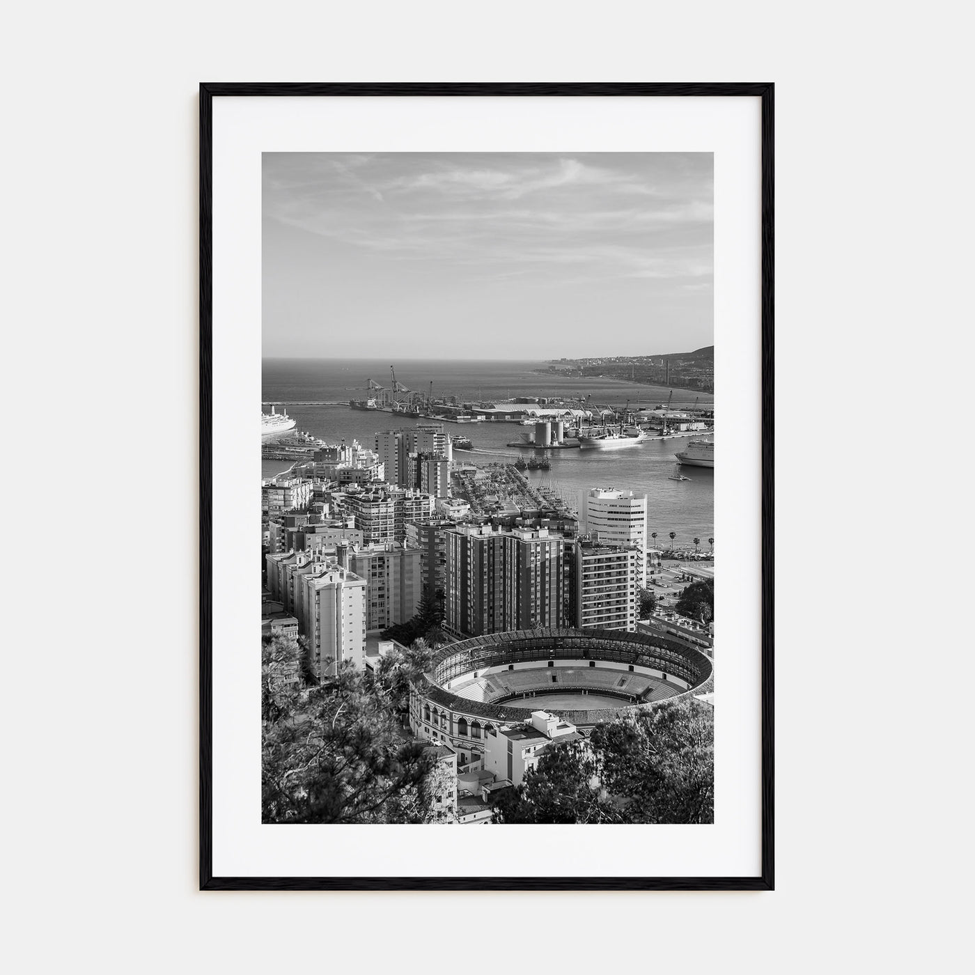 Málaga Photo B&W Poster