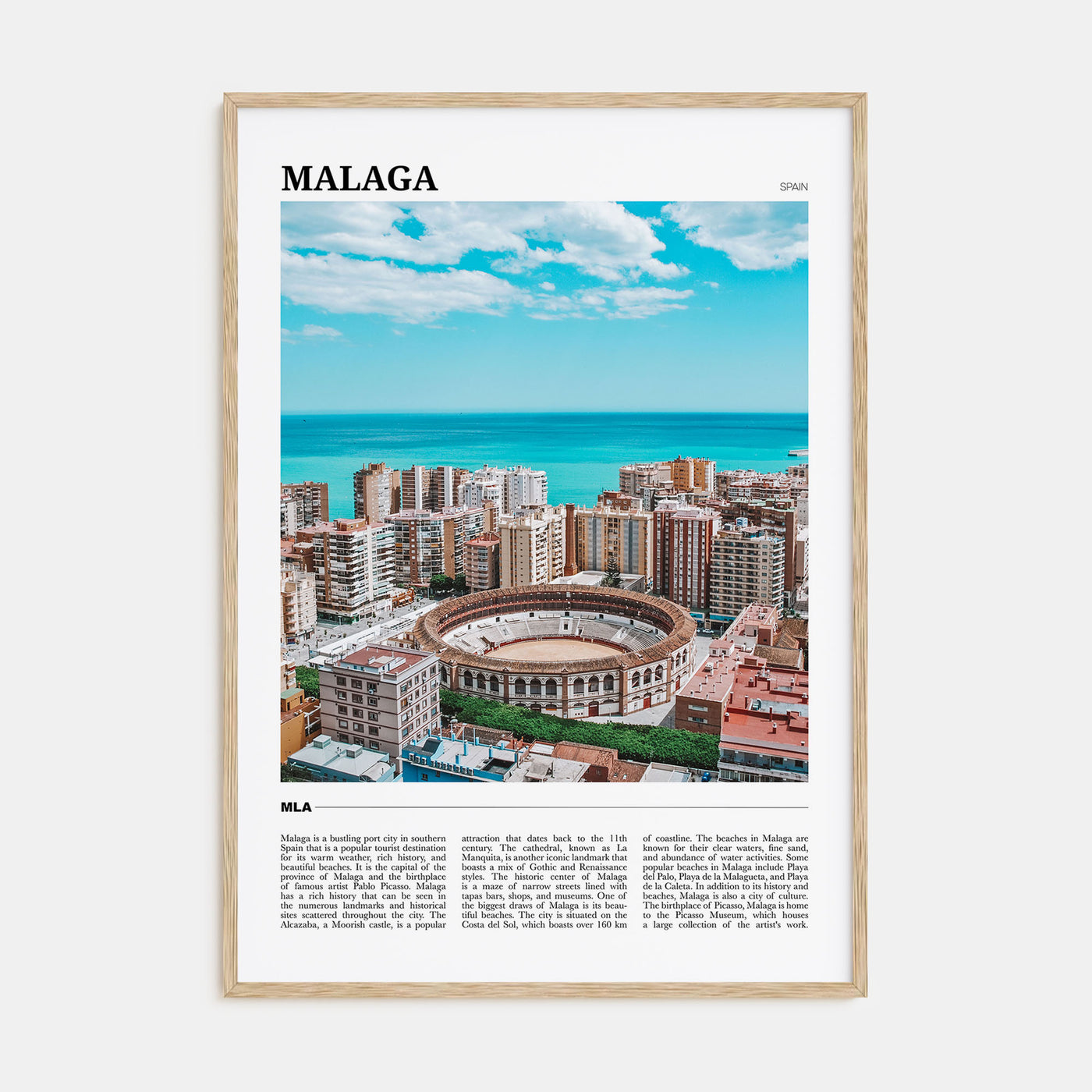 Málaga Travel Color Poster
