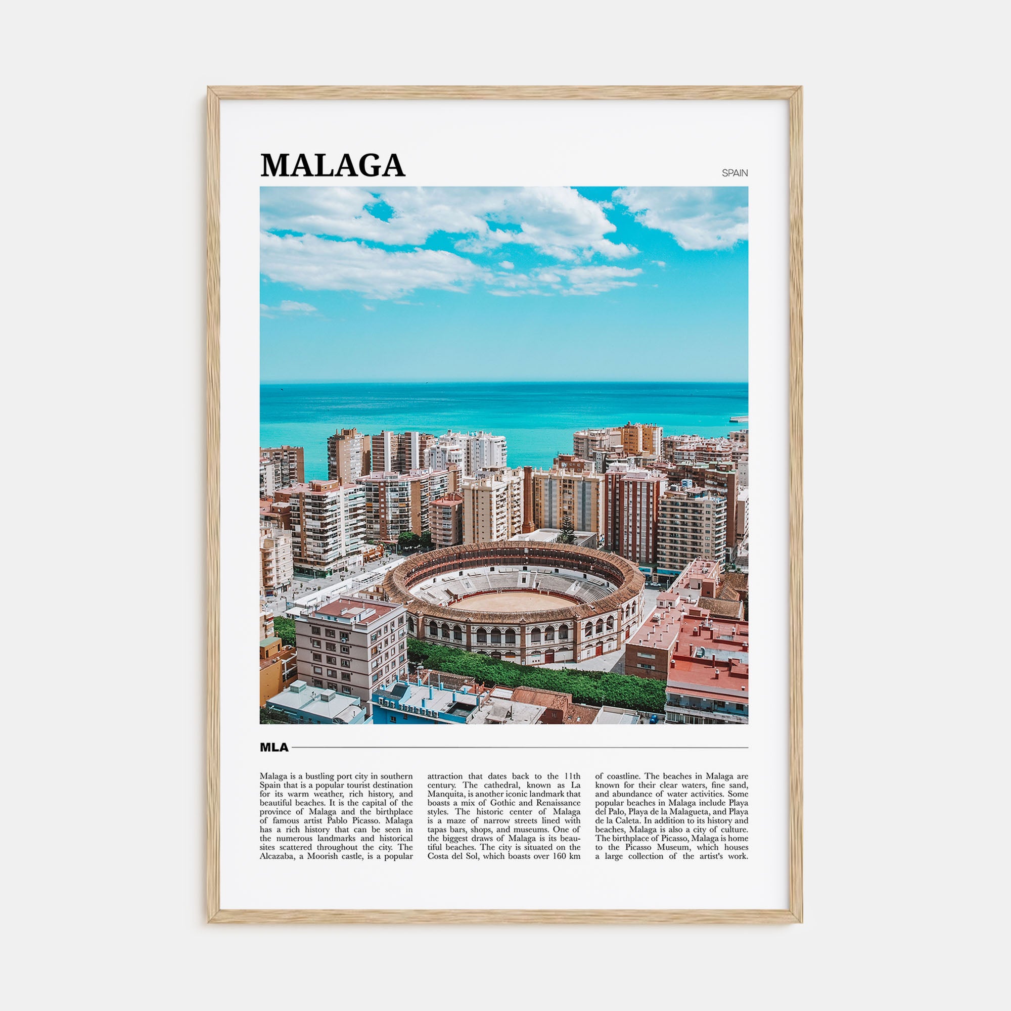 Málaga Travel Color Poster