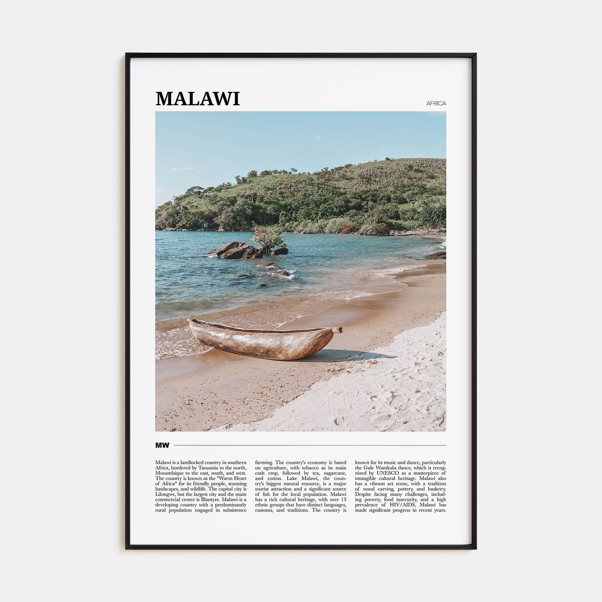 Malawi Travel Color Poster