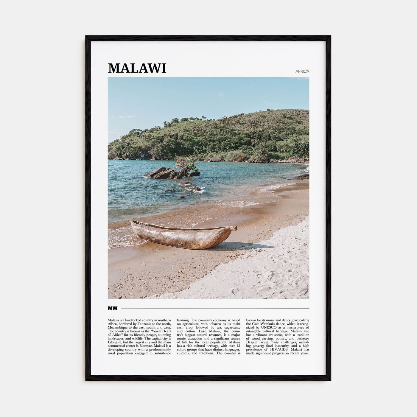 Malawi Travel Color Poster