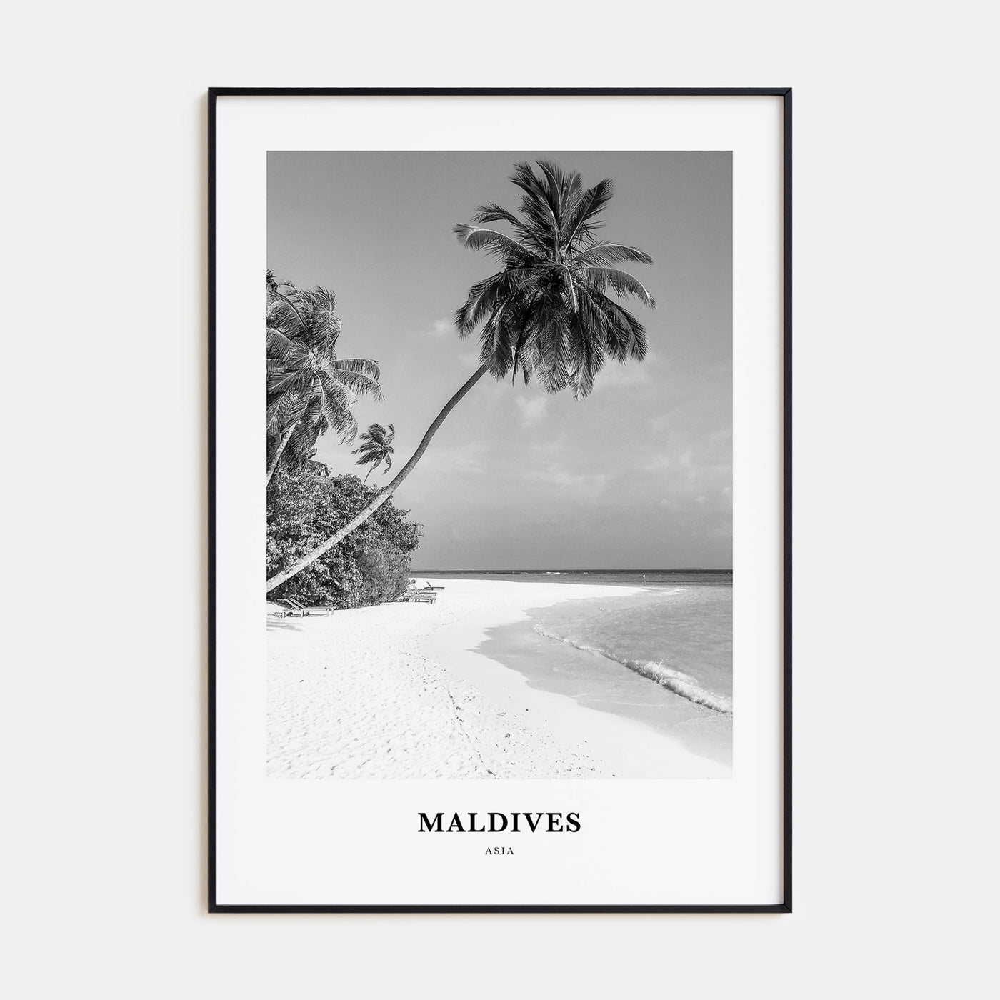 Maldives Portrait B&W No 1 Poster