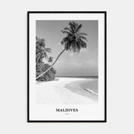 Maldives Portrait B&W No 1 Poster