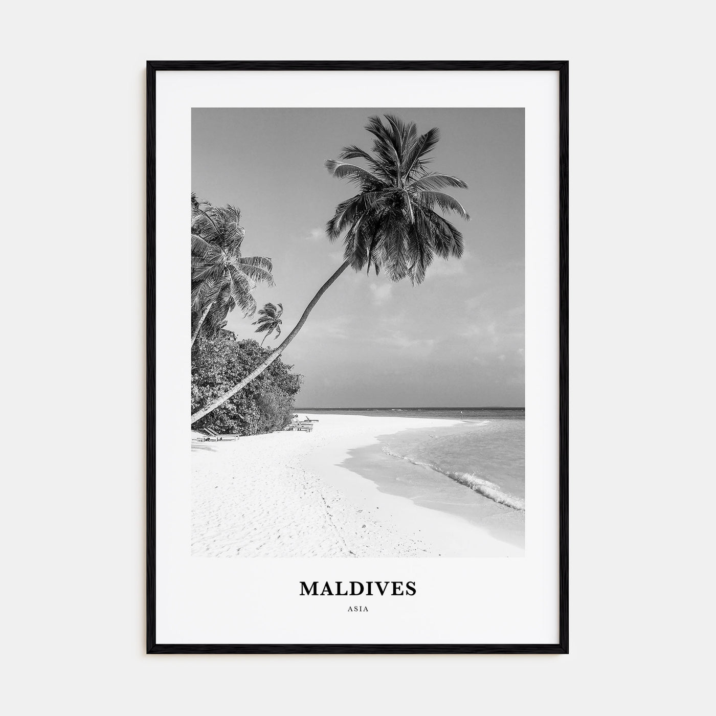 Maldives Portrait B&W No 1 Poster