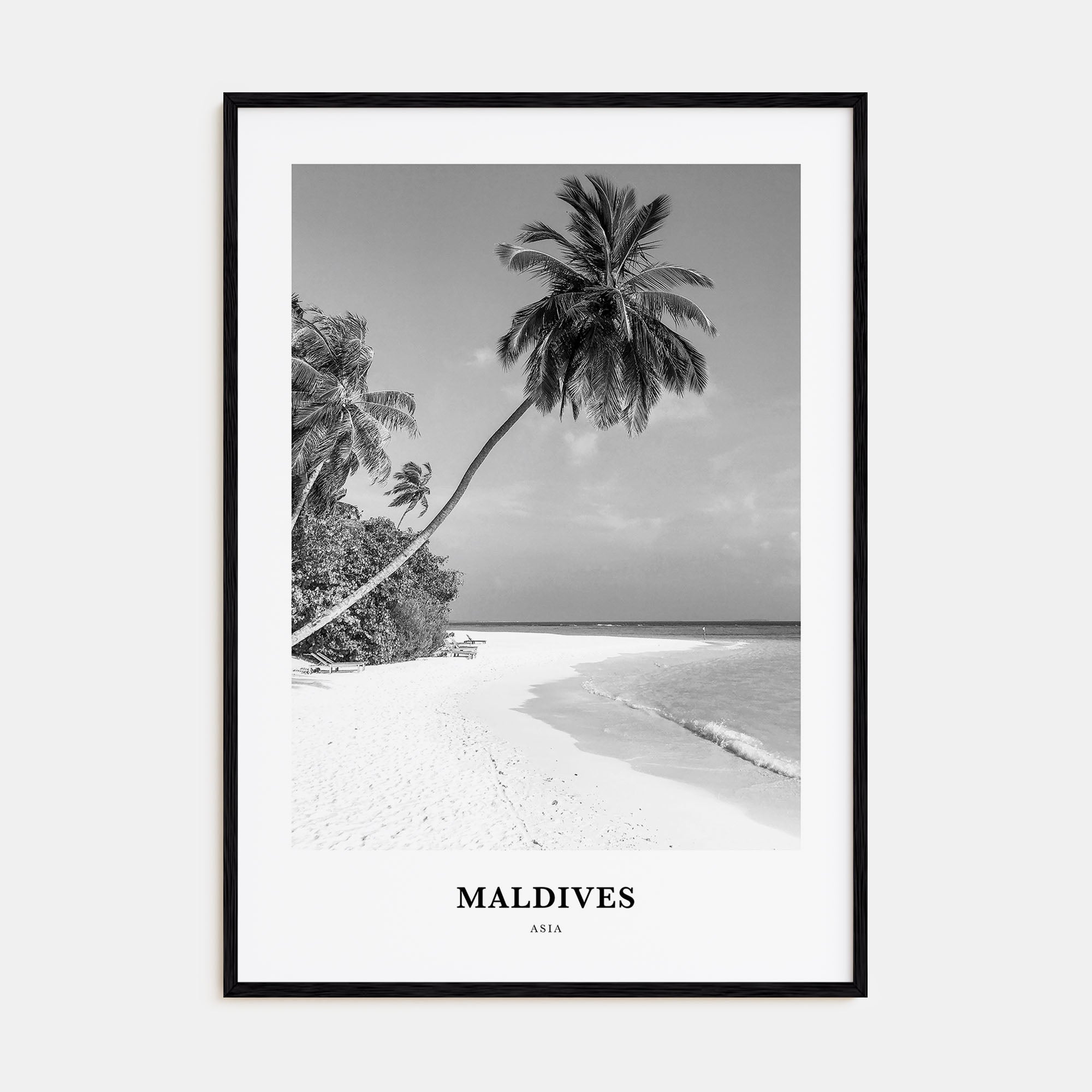 Maldives Portrait B&W No 1 Poster