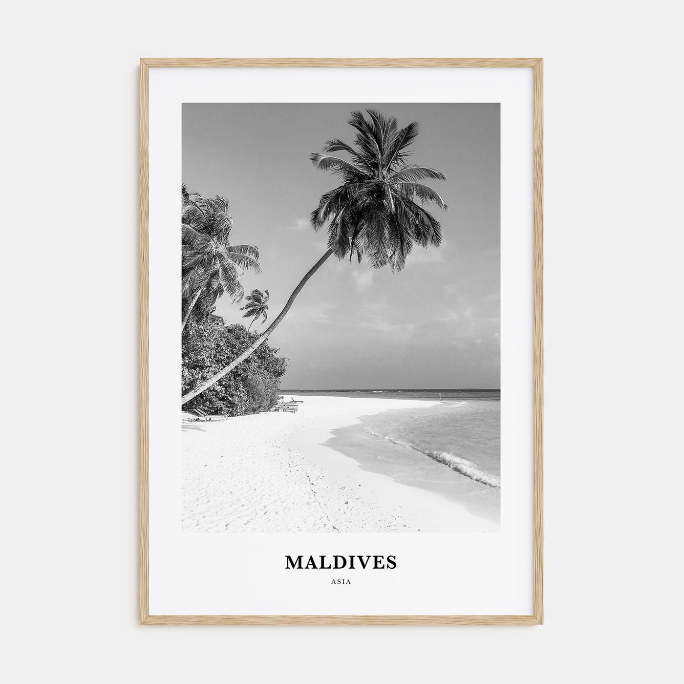 Maldives Portrait B&W No 1 Poster