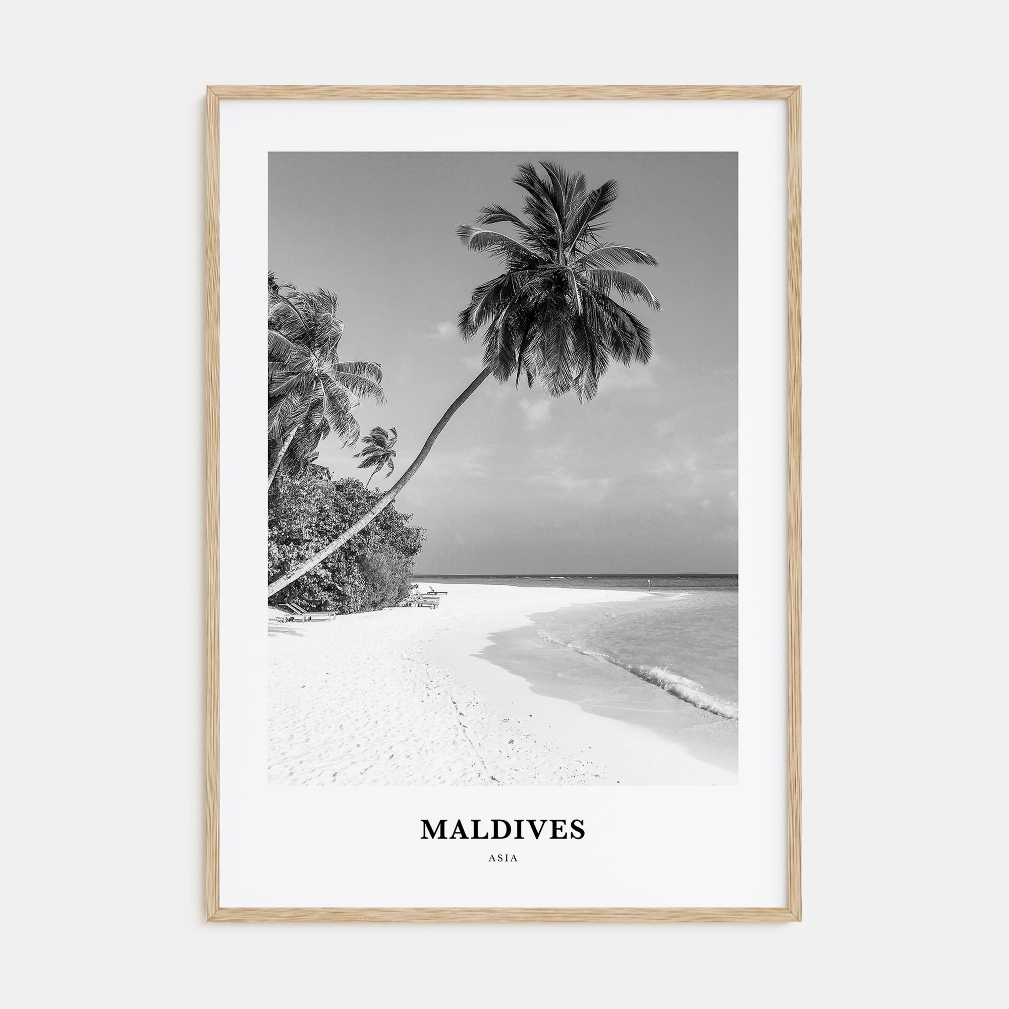 Maldives Portrait B&W No 1 Poster