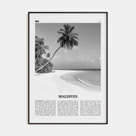 Maldives Travel B&W No 1 Poster
