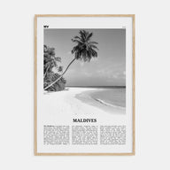 Maldives Travel B&W No 1 Poster