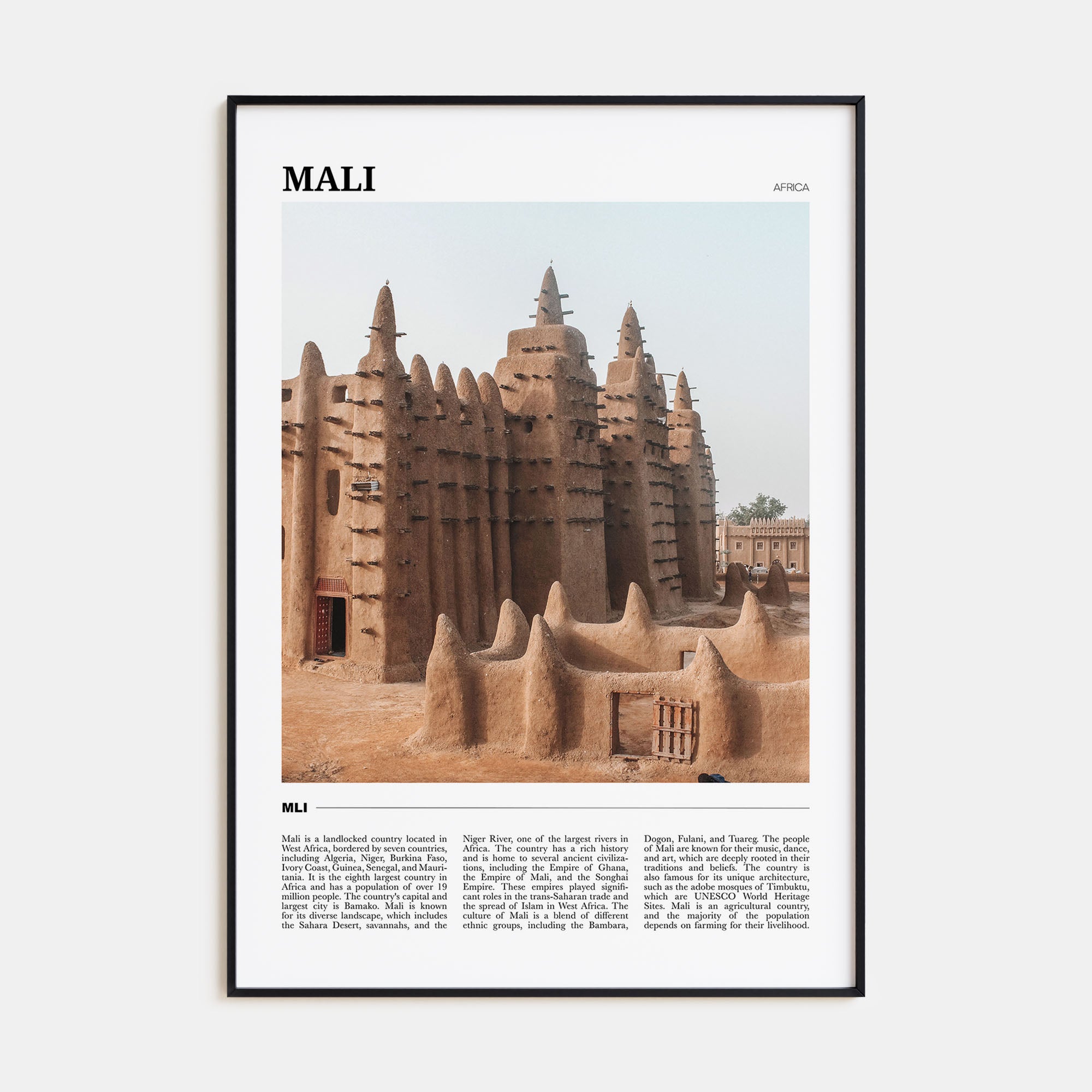 Mali Travel Color Poster
