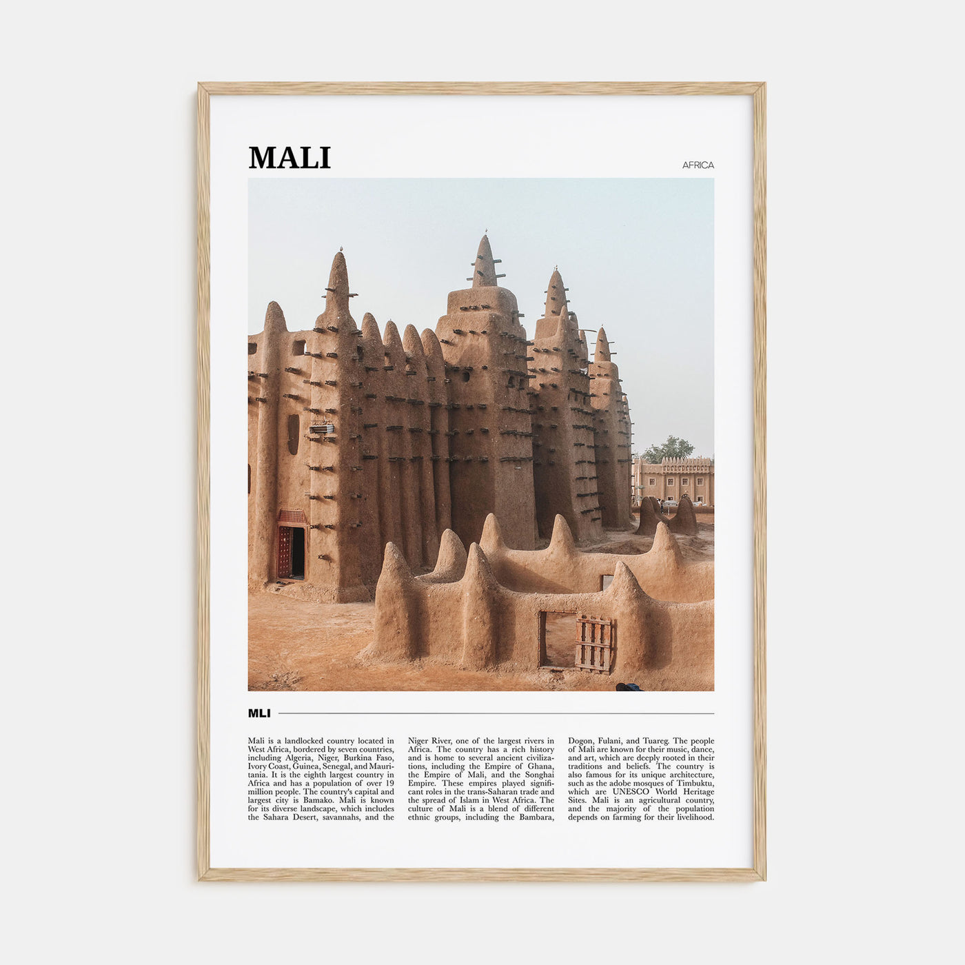Mali Travel Color Poster