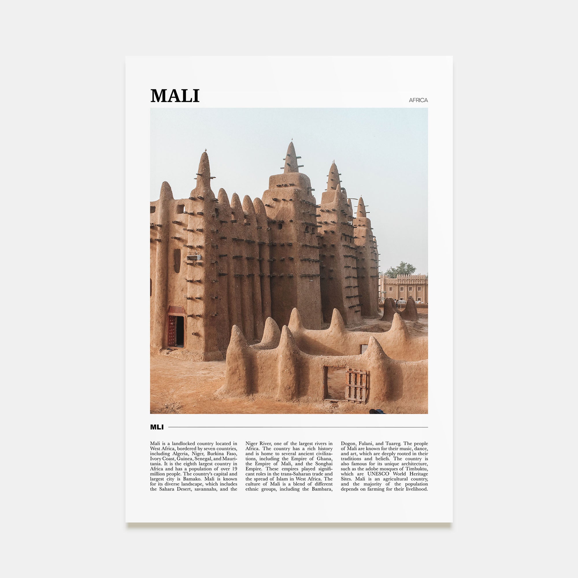 Mali Travel Color Poster