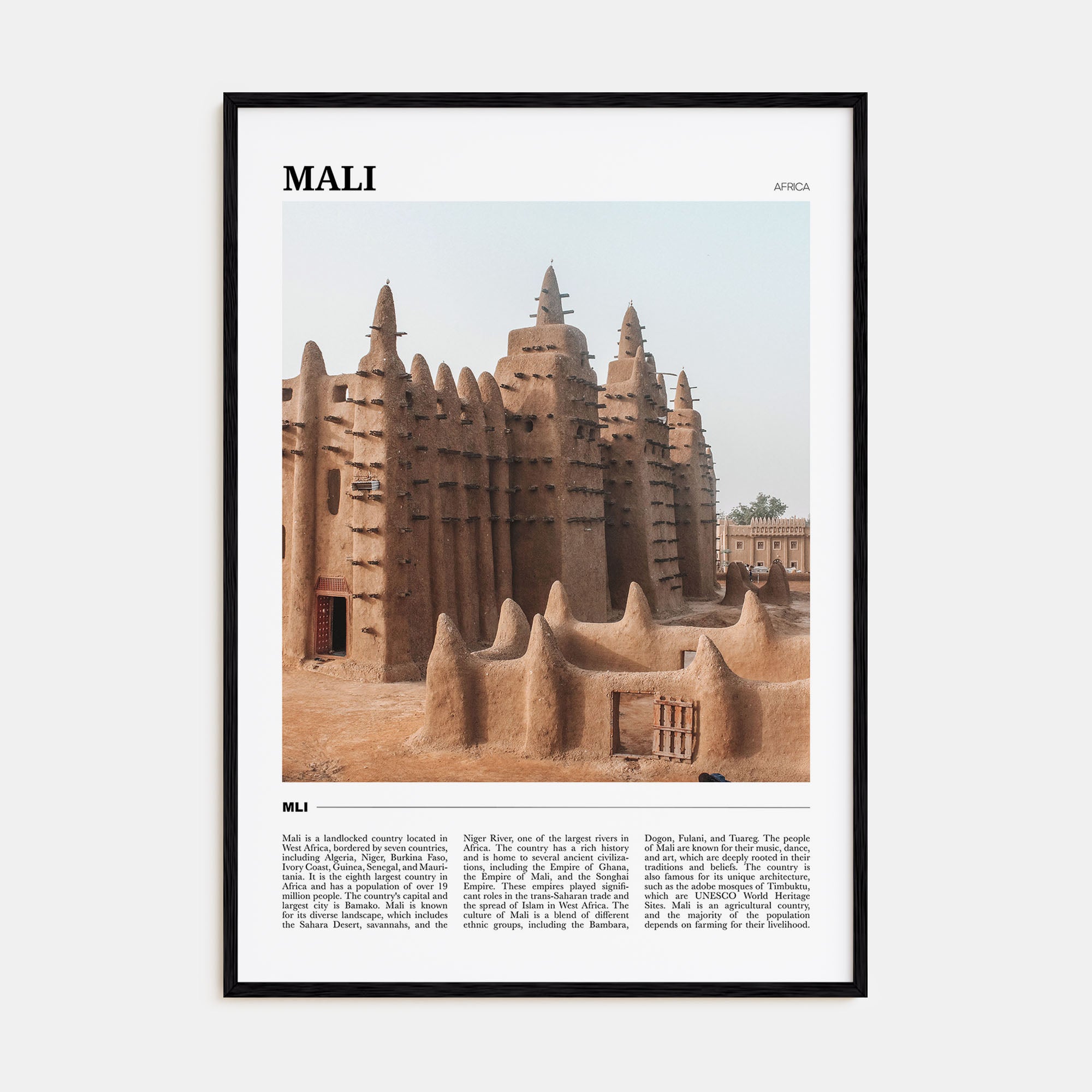Mali Travel Color Poster